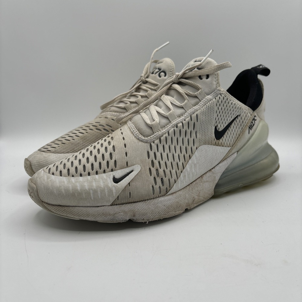 Nike Air Max 270 Sneakers Men's Size 10.5 AH8050-100 White Black Shoes